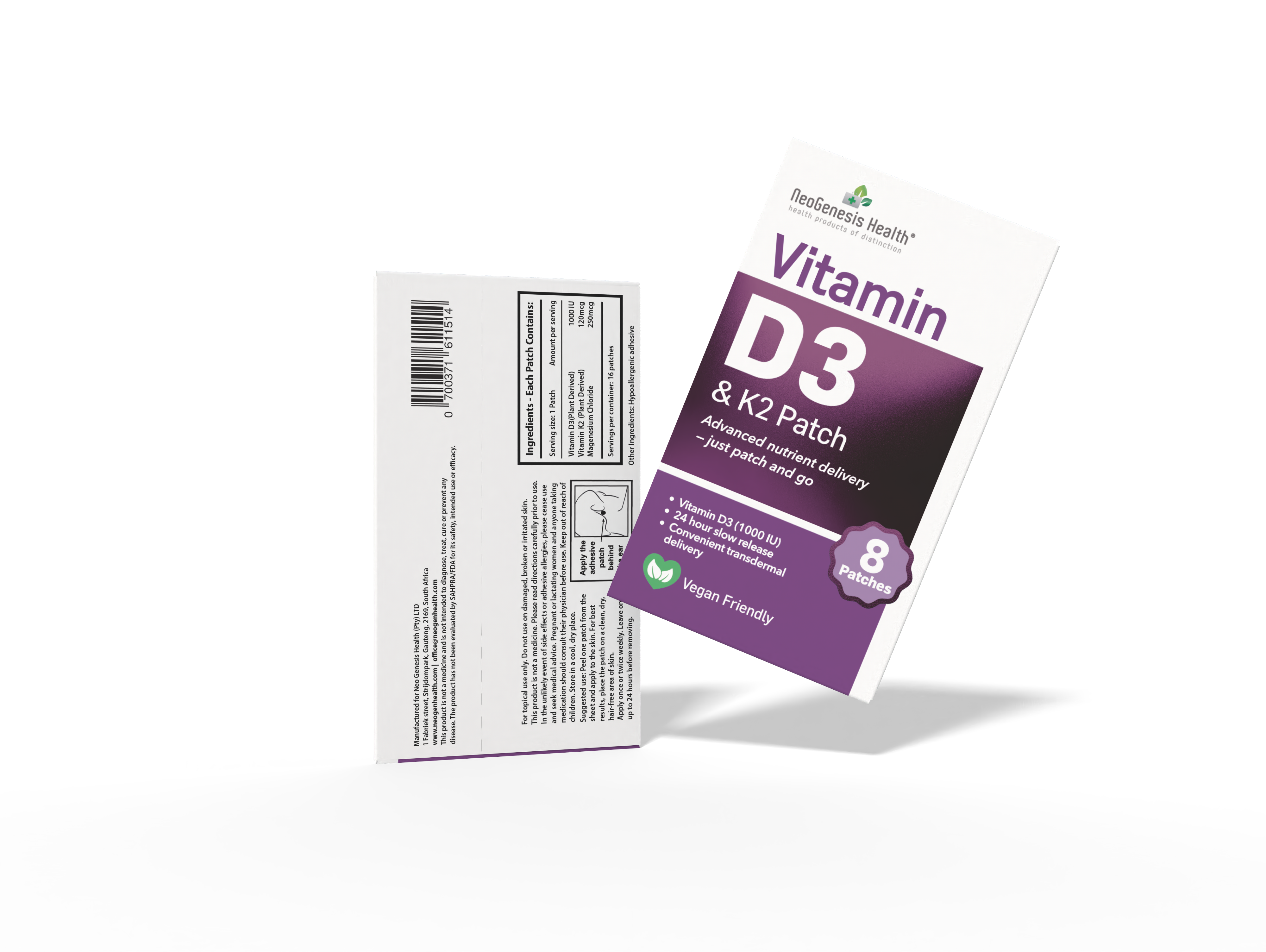 Vitamin D3 Patch With K2