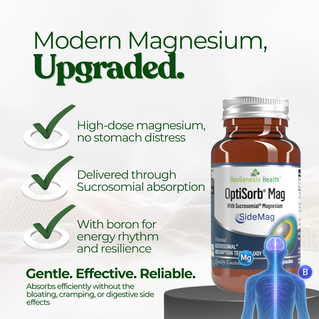 OptiSorb Sucrosomial Magnesium - Patented High dose with Boron (60Capsuels)