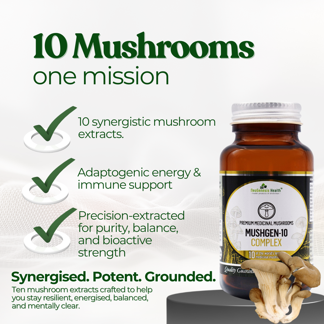 MushGen-10 | 7600 mg High Dose | 10 Mushroom Strains